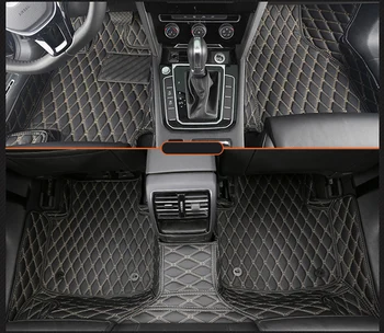 

leather car floor mats for volkswagen vw passat b3 b4 b5 b6 b7 b8 carpet rug interior accessories mat auto foot