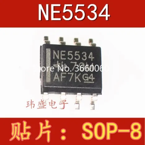 10 шт./лот NE5534DR лапками углублением SOP-8 NE5534 высокое качество