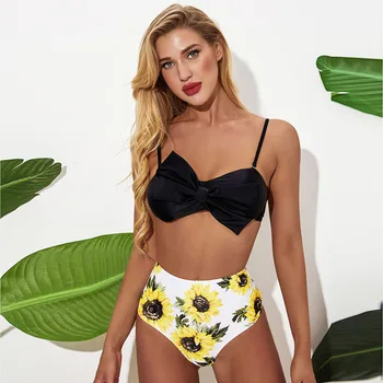 

2020 Bikini Black Bandage Swimsuit Sexy Push Up Swimwear Summer Hollow Out Bikini Set Bathing Suit Beach Swim Wear