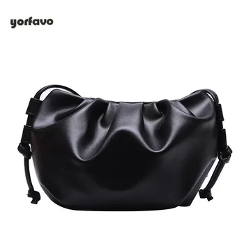 

2020 New Fashion Small Bag Mini Handbag Women Shoulder Messenger Bags Pleated Cloud Totes for girls summer bags