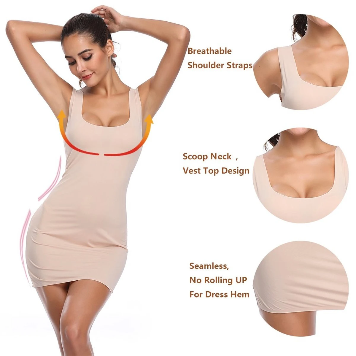 Sexy Seamless Full Body Control Slips Underwear Dress Women Shapewear