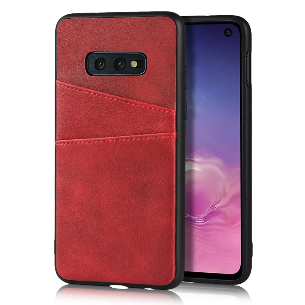 Силиконовый чехол для samsung Galaxy S10 Lite Plus S10e S10Lite S10Plus PU кожаный чехол для крышки с слоты для карт