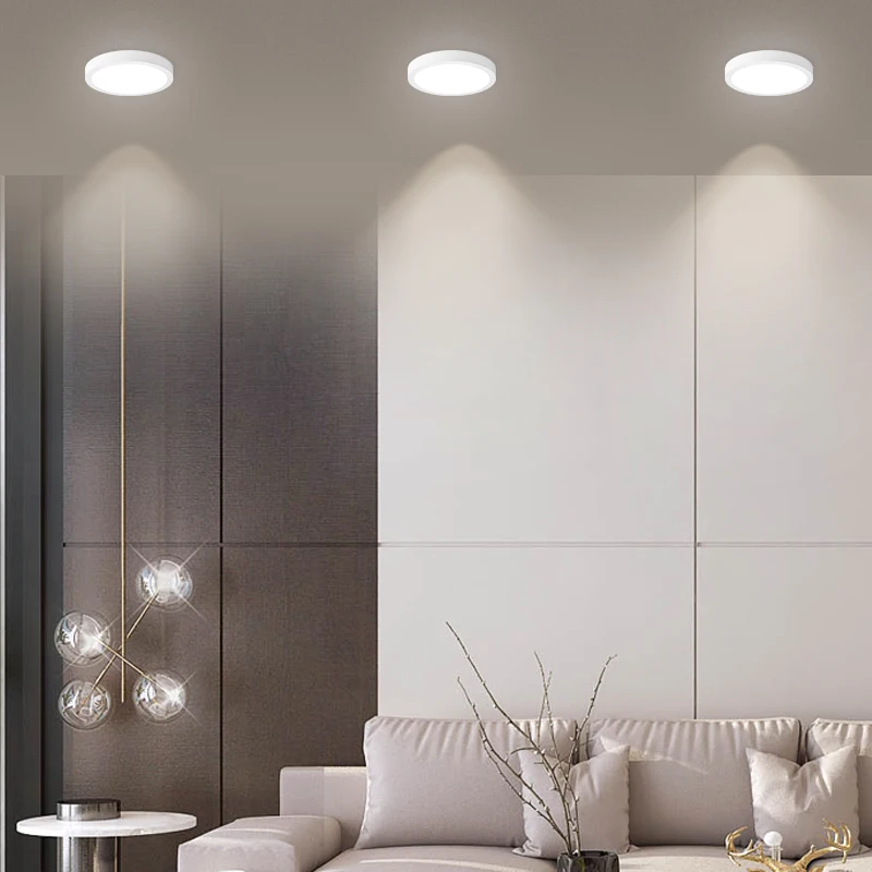 [DBF] тонкий светодиодный потолочный светильник 220 В круглый/квадратный 5 Вт 8 16 22