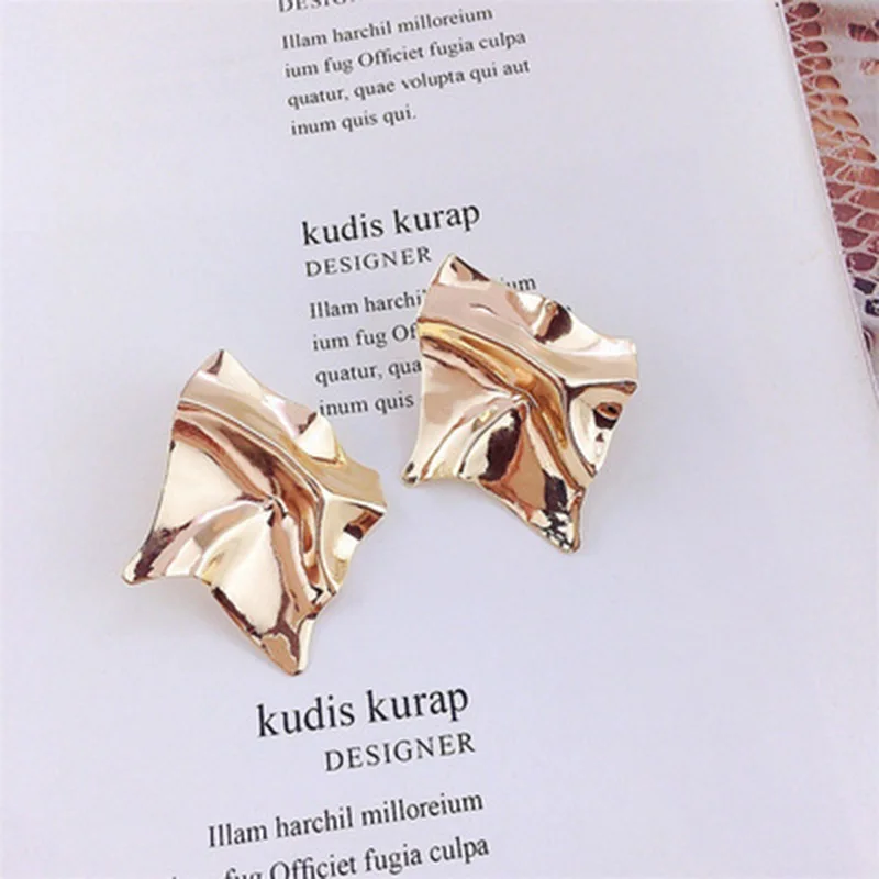 Ear Clip Earrings Clip Earrings Ear Clip New Gold Color Clip Earrings for Women Geometric Non Pierced Statement Earrings Fashion Party Jewelry Gift