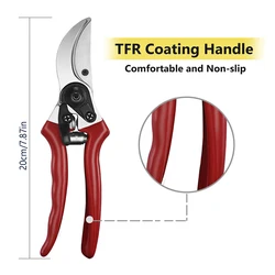 Jardim planta tesoura horticultura profissional planta tesoura artesanal titânio bypass ramo tesouras de poda ferramenta ferramenta mão