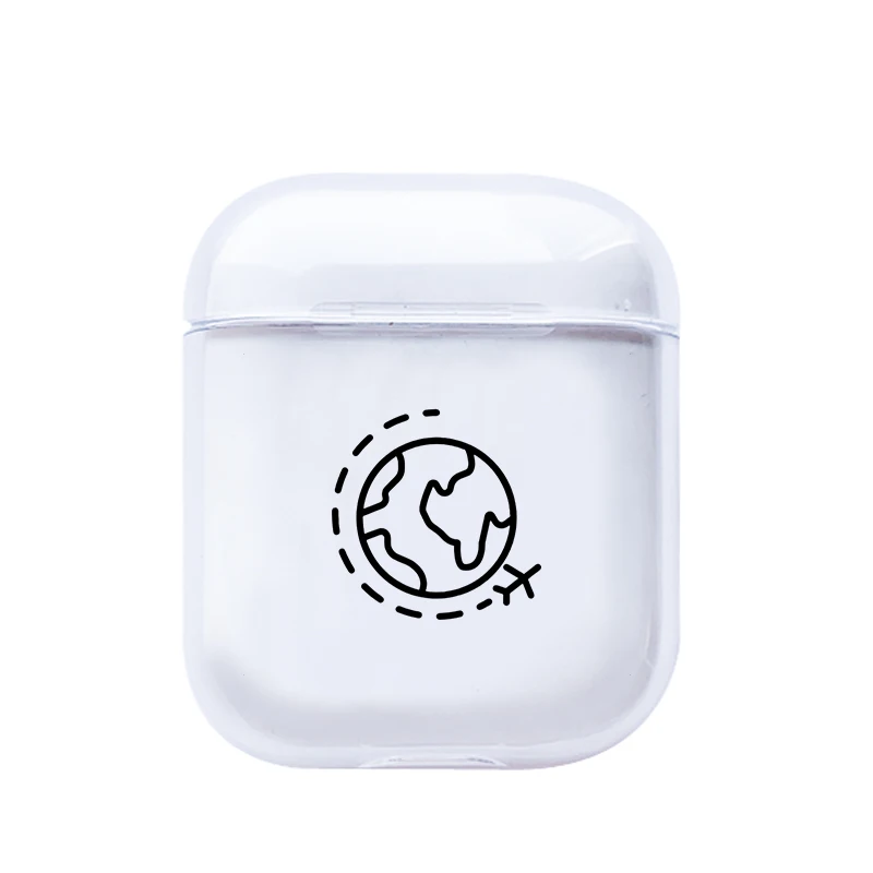 I200932 Мягкий чехол для наушников для Apple Airpods, милый чехол с картой, Прозрачный Роскошный чехол для наушников Airpods, чехол - Цвет: I200932