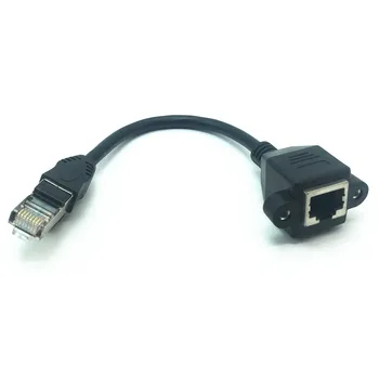 

10cm Extension Network LAN Screw Cable Panel Male To Female Mount Ethernet