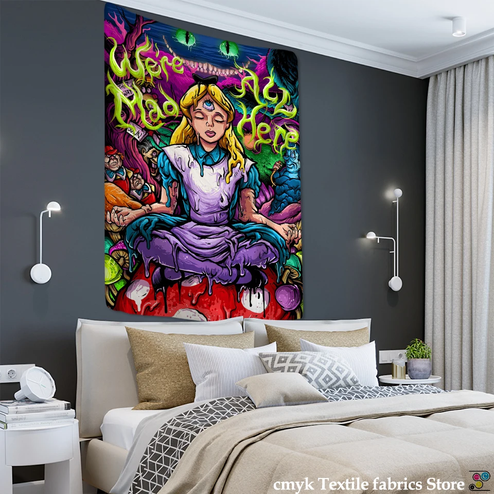 Alice Wonderland in 6 Tapestry for Living Room Bedroom Dorm Home Decor