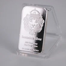 Jedna Troy uncja Scottsdale srebrna 999 drobna srebrna belka w bogu ufamy monecie z pojemnik tanie i dobre opinie CN (pochodzenie) Metal Nowoczesne Platerowane 2000-Present Patriotyczne
