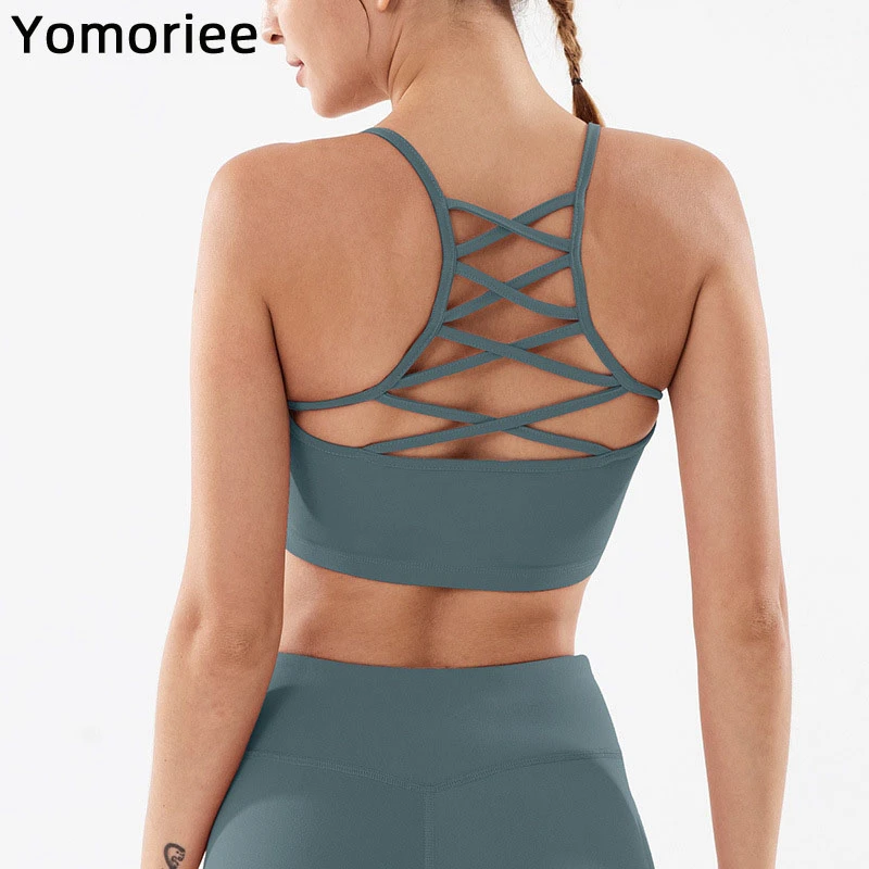 

Quick Dry Yoga Bra For Women Sexy Breathable Halter Gym Sport Workout Running Training Push-up Crop Top Fitness Top Yomoriee