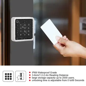 

IP68 Waterproof Metal Door Access Control Card Touch Keypad Password Wiegand26 Home Security System