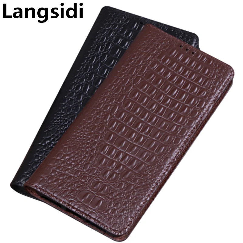 

Natural genuine leather magnetic phone bag stand flip case for Apple iPhone 8 Plus/iPhone 8 phone cover funda case phone bag