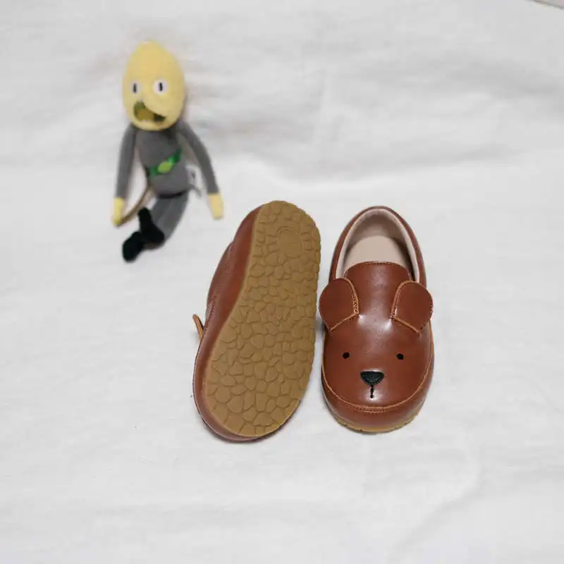 New Cartoon Rabbit Bear Children's Casual Shoes Genuine Leather Fashion Girls Shoes Baby Boys School Flats 6