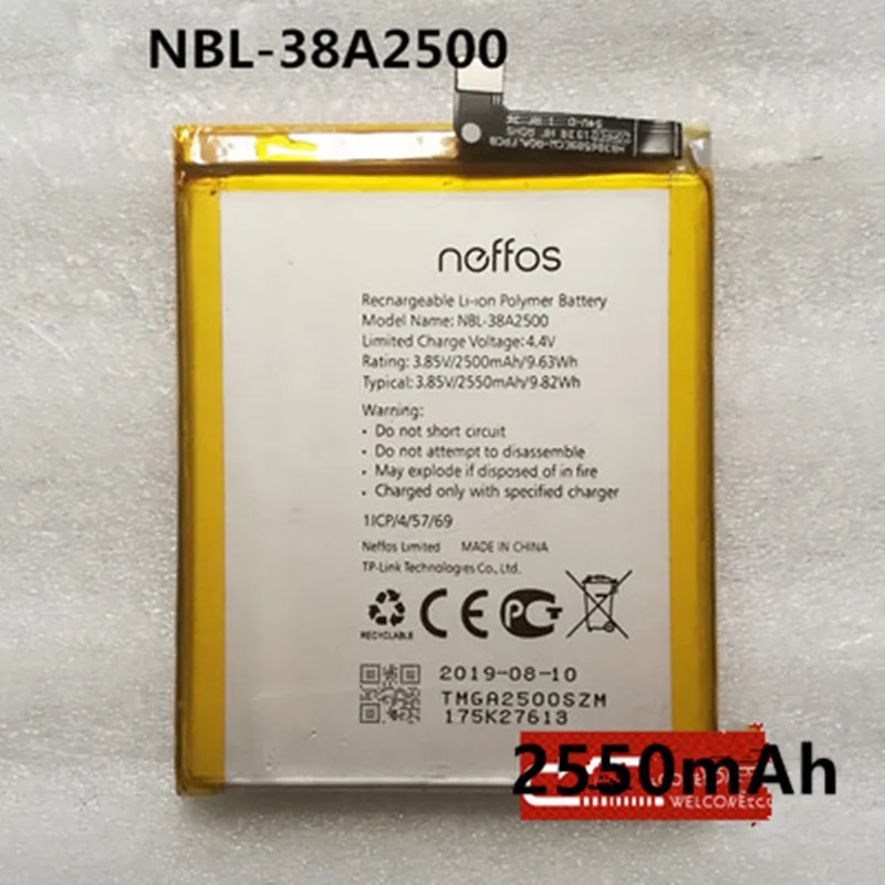 

new Top Brand 100% New 2550mAh NBL-38A2500 Battery for TP-link Neffos X1 Lite TP904A TP904C in stock+tools