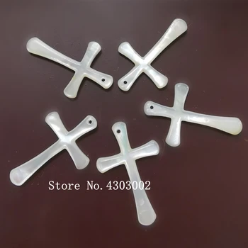 

20pcs/lot 18x25mm Natural long Cross Mother of Pearl shell for DIY Jewelry Cross cut MOP Pearl shell Beads