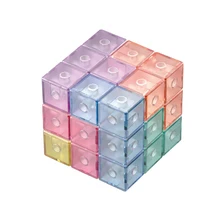 

Transparent Multicolor Magic Cube Plastic Anxiety and Stress Relief Speedcube Brinquedos Infantil Educativo GTJ50