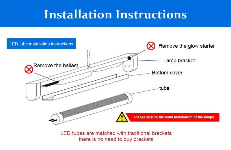 Tubo conduzido t8 tubo conduzido 344mm 450mm