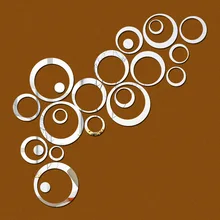 Акриловые зеркальные настенные наклейки Bordeaux Круг Современная гостиная спальня ТВ фон украшение стены jing zi галстук