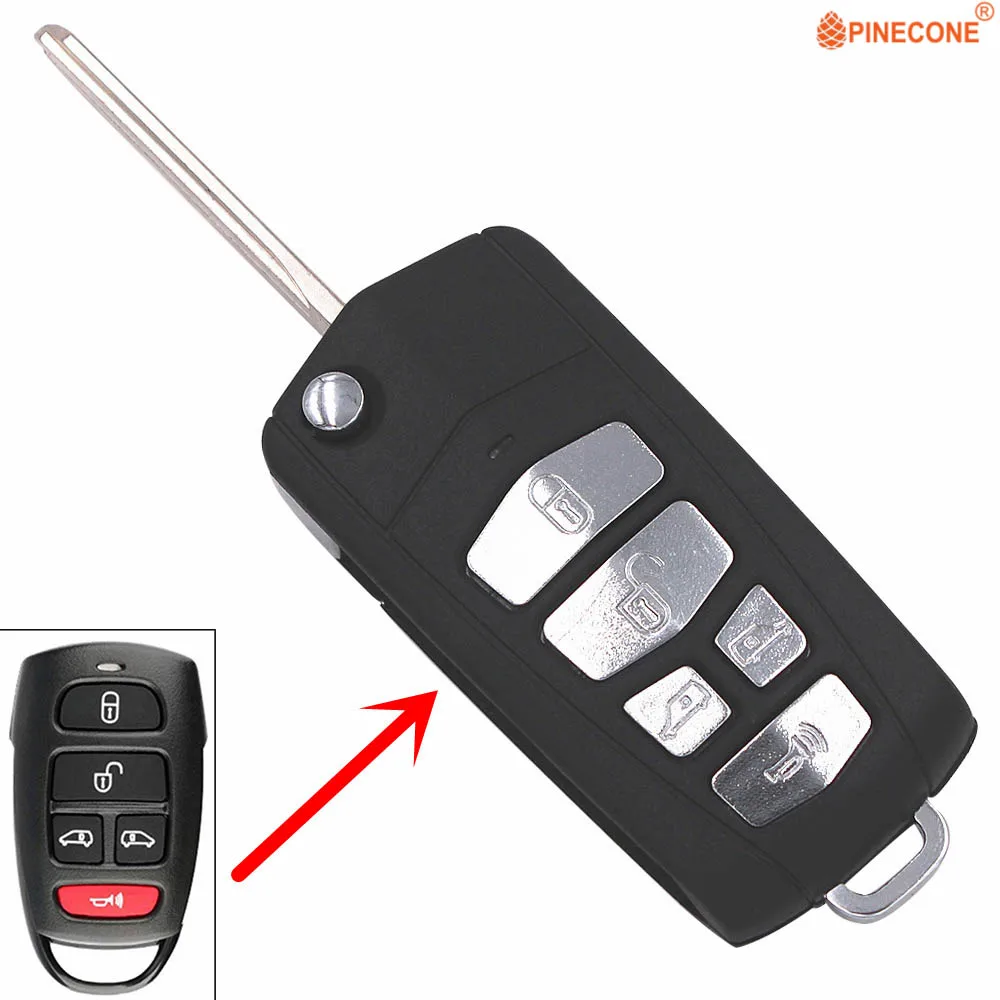 PINECONE для Kia Carnival Sedona Royale Hyundai ts 5 кнопочный модифицированный флип брелок