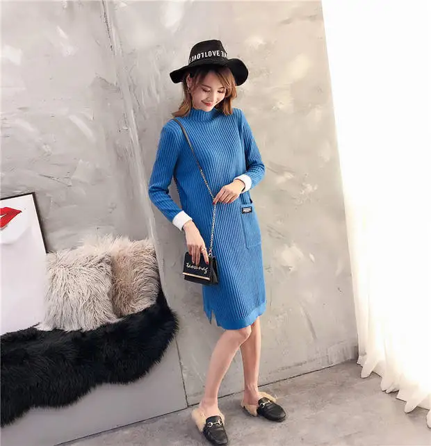 Настоящее пончо Blusas De Inverno Feminina свитер женский 9473-9096 Новинка длинный карман Сетчатое вязаное платье 54-2f, 9 рядов, 2 полки
