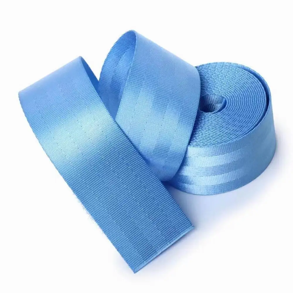 50 Meters Roll Seat Belt bing Safety Strap Light Blue Color 4.8cm