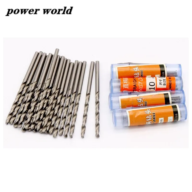 10PCS Metal Plate Woodworking Drilling High Quatity HSS Straight Shank Twist Small Drill Bit For Power Tools Accessories high quatity hss co m35 cobalt straight shank twist drill bit power tools accessories for metal stainless steel drilling