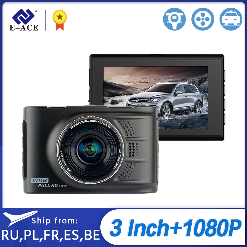 E ACE B01 Автомобильный видеорегистратор Novatek 3 0 дюймов мини 1080P FHD видео регистратор
