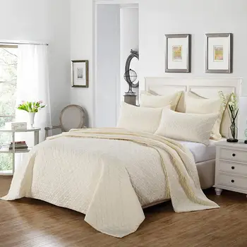 

J2Beige Purple Gray Blue Pink 100% Cotton High Quality Comfortable Soft Thick Blanket Bedspread Bed sheet Bed Linen Pillowcases