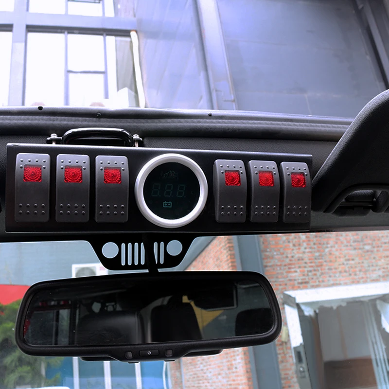 US $83.17 Switch Panel 6Switch Dual Lit Led Panel ForJeep Wrangler Jk 20092017