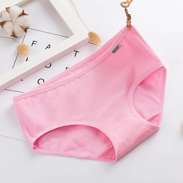 pink Женские хлопковые трусы ярких цветов с низкой талией, нижнее белье для девочек L XL - Цвет: pink