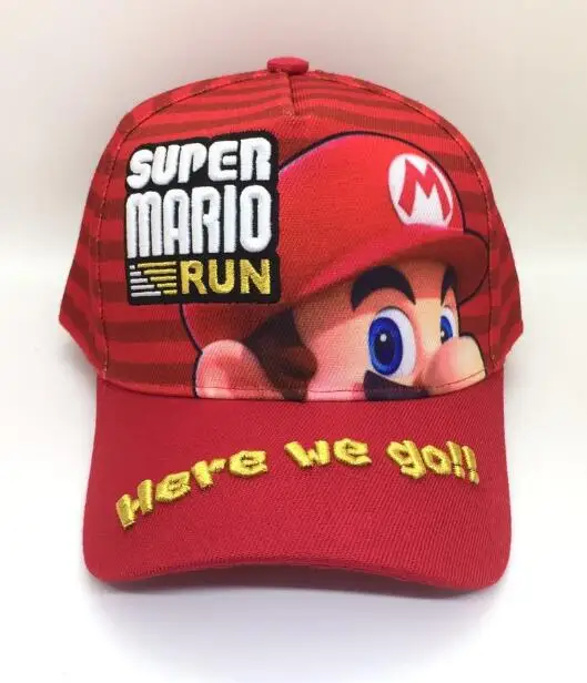 1 шт. милая модная кепка с изображением супер Марио для мальчиков Повседневная