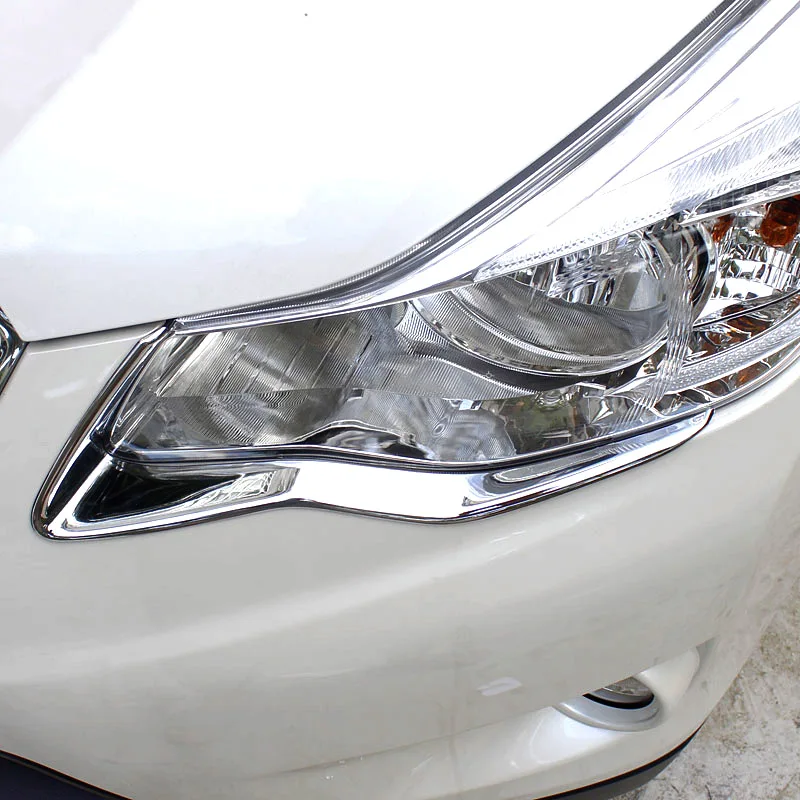 Для Subaru XV crosstrek 2012 2013 передняя фара головной свет лампы век обрамление с хромированной отделкой полосы рамка автомобиля Стайлинг