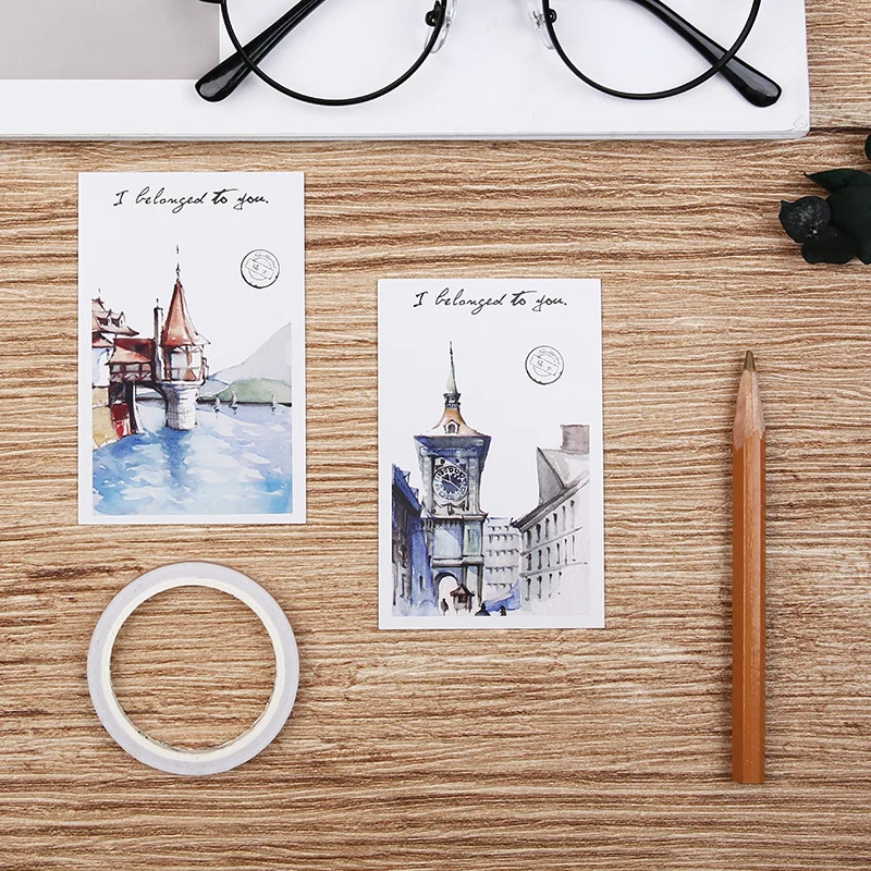 28Sheets/Set All Over The World Lomo Card Mini Postcard/Greeting Card/Christmas Gift Card