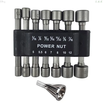 

Stainless Steel External Chamfer Remove Burr Tool for Drill Bit Power Nut Driver Set Metric Socket Adapter for Wrench Screw Hex