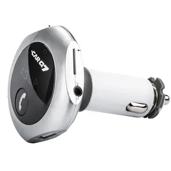 

Q7 Auto Mp3 Player FM Transmitter Echo Cancellation Stereo Music Hands-free Calling Car Charger With 3.5mm AUX