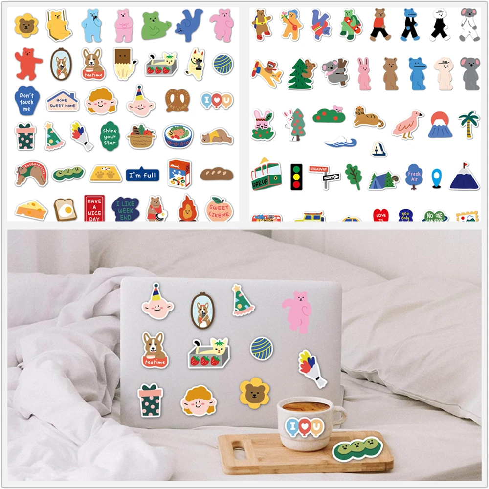 

40PCS Lovely Forest Bear Stickers Scrapbooking Decorative Sticker Cute Ins Korean DIY Diary Album Stick Label Kawaii Stationery