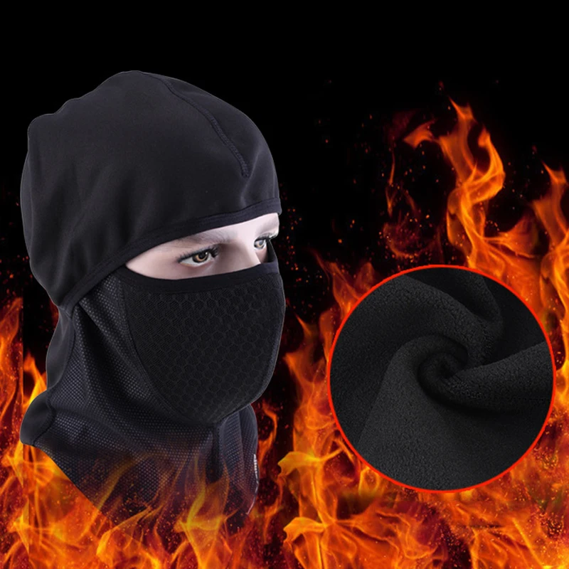 Winter Warm Polar Fleece Anti-haze Face Mask Headgear Windproof Dustproof Cap Double-layer fabric keep warm Optional color
