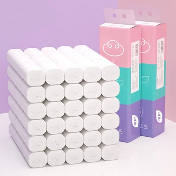 

14 Rolls 4 Layers Bamboo Pulp Roll Paper Baby Household Paper Napkins Paper Towels Household Kitchen Toilet Paper