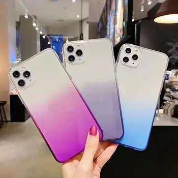 

Gradient Soft TPU Case For Iphone 11 Pro XS MAX XR X 8 7 6 Plus Dual Color Hybrid Bicolor Luxury Crystal Clear Cover 150PCS