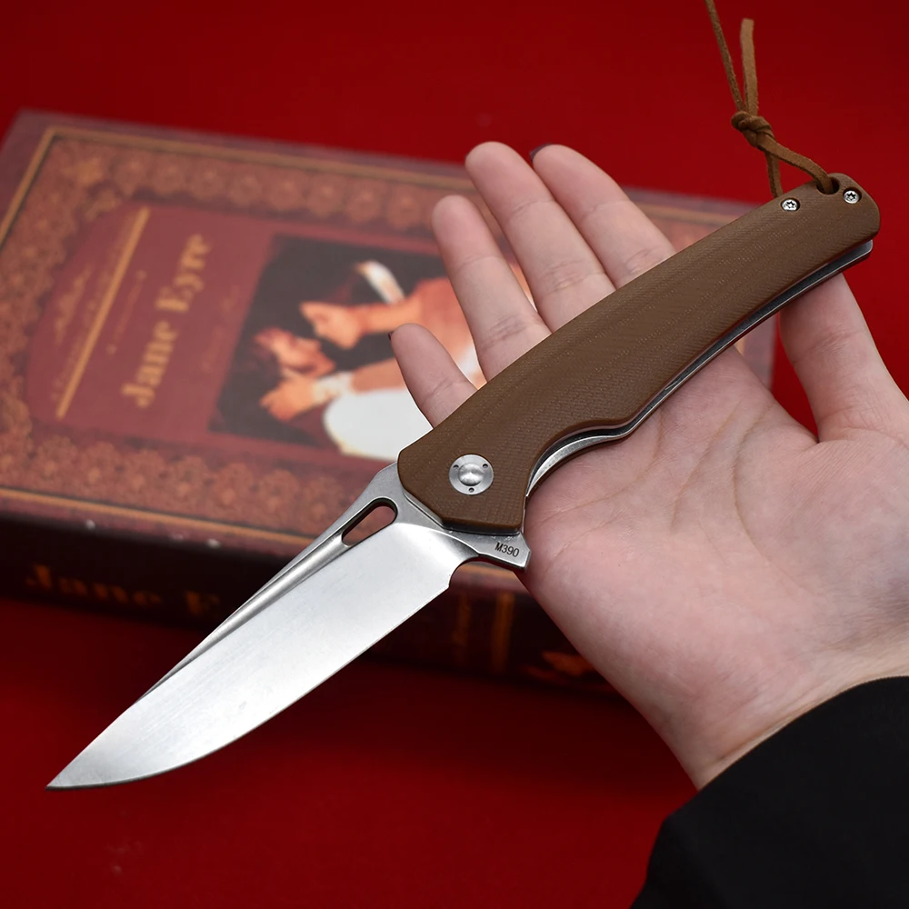 Folding Knife M390 Powder Steel  Pocket Outdoor Camping Combat Knife Utility Tool Survival Knife Rescue Knife Fruit Knife Edc 6