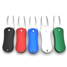 Divot вилка инструмент с кнопкой магнитный шариковый маркер портативный складной для Гольф клуб мяч SAL99