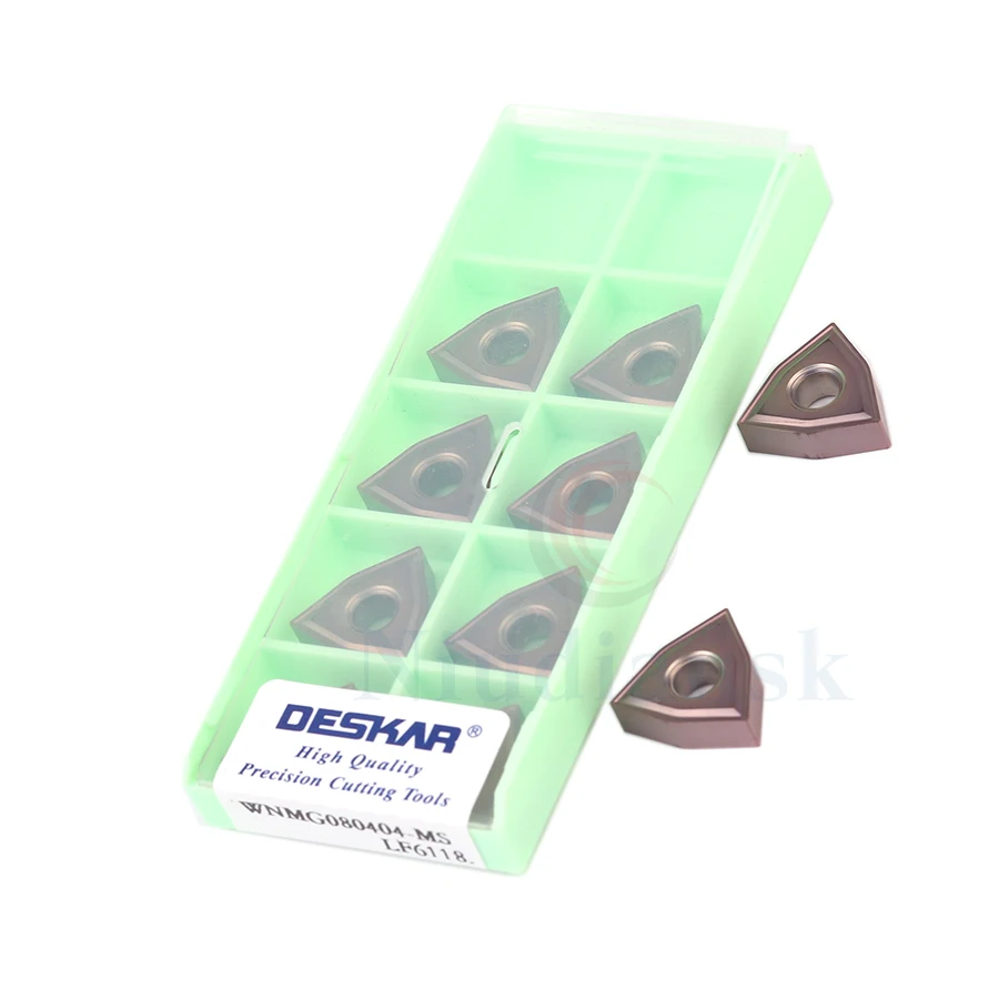 

10Pcs WNMG080404-MS LF6118 Stainless Steel Cutting Tools WNMG080408-MS LF6118 Hard Alloy CNC Lathe Turning Tools Carbide Inserts