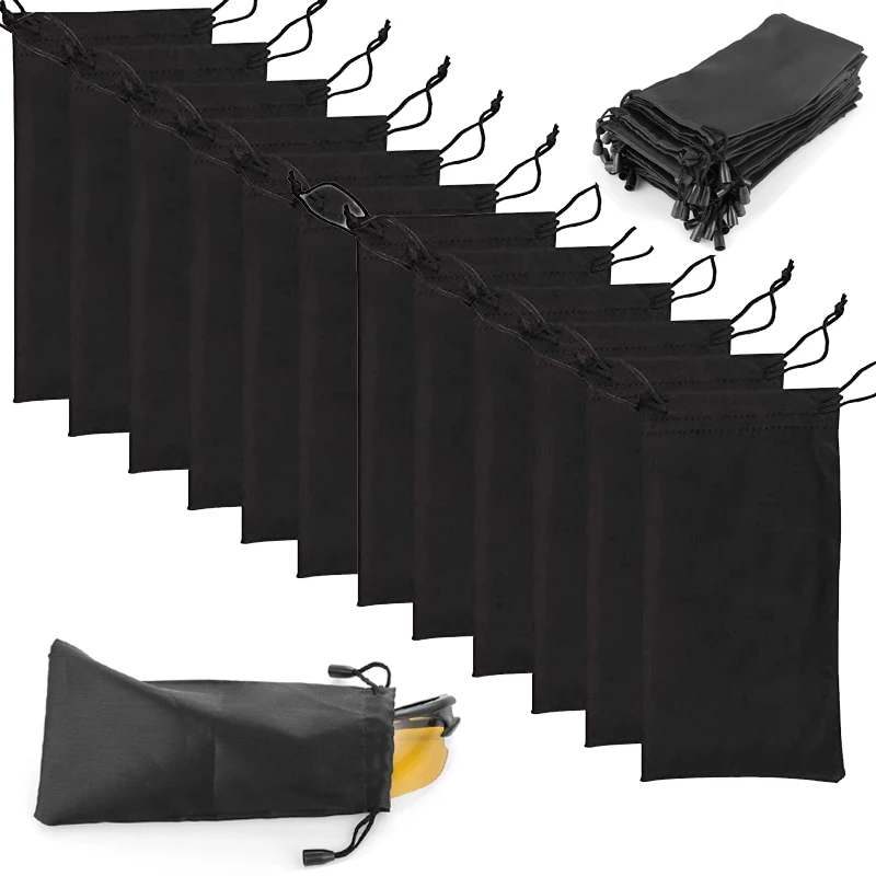 

1/5/10pcs Waterproof Sunglasses Bag Microfiber Dust Storage Pouch Glasses Carry Bag Soft Cloth Portable Eyewear Case Container