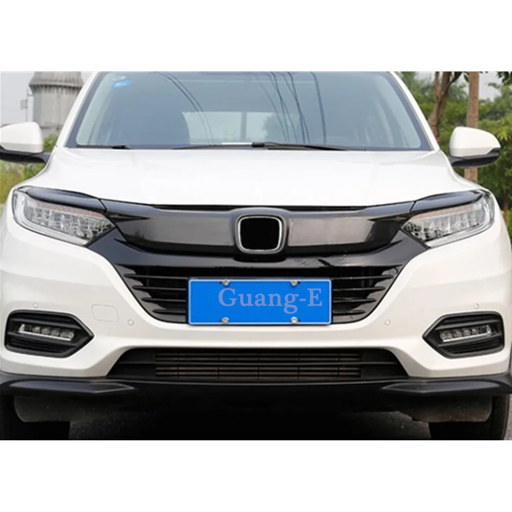 Для Honda HRV HR-V Vezel кузова бампер двигателя ABS Отделка Передняя гоночная решетка рамка часть 3 шт