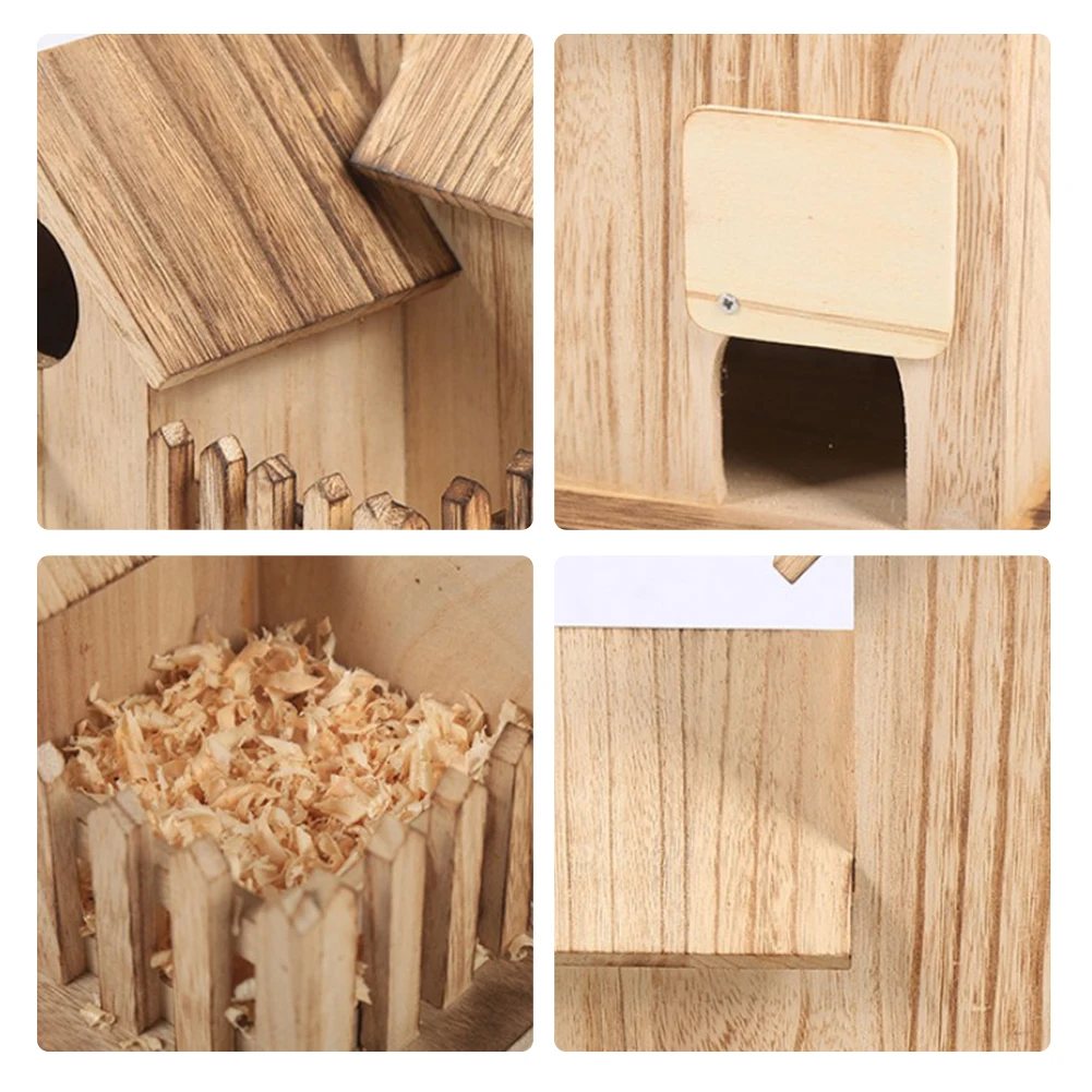Haus Form Kreative Holz Vogel Nest Vogelhaus Zucht Box Gareden Dekoration 