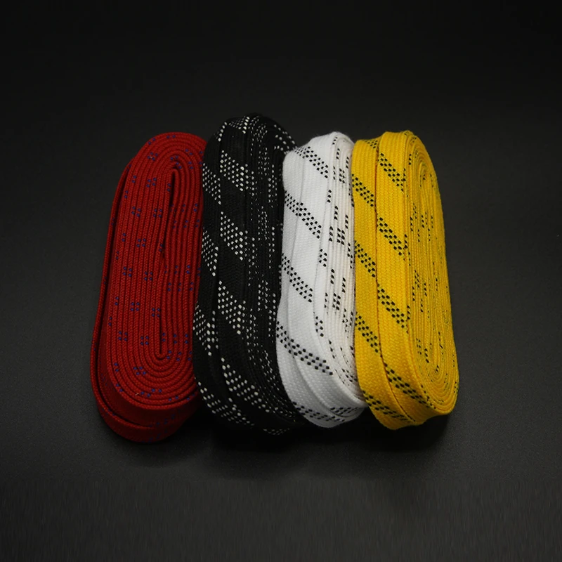 Skate Laces 96in 108in 120in Dual Layer Braid Extra Reinforced Tips Waxed Tip Design Suit For Ice Hockey Skate Hockey Shoe Lace