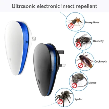 

Ultrasonic Pest Repeller Electronic Insect Repellent Plug for Insects Mic Mosquito Spider