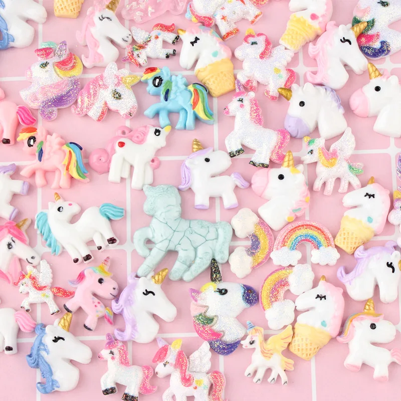 New Addition Slime Supplies Accessories Unicorn Model for Charm Lizun Slime Kit Filler Slime Toddler Kids Toys Decoration Gift