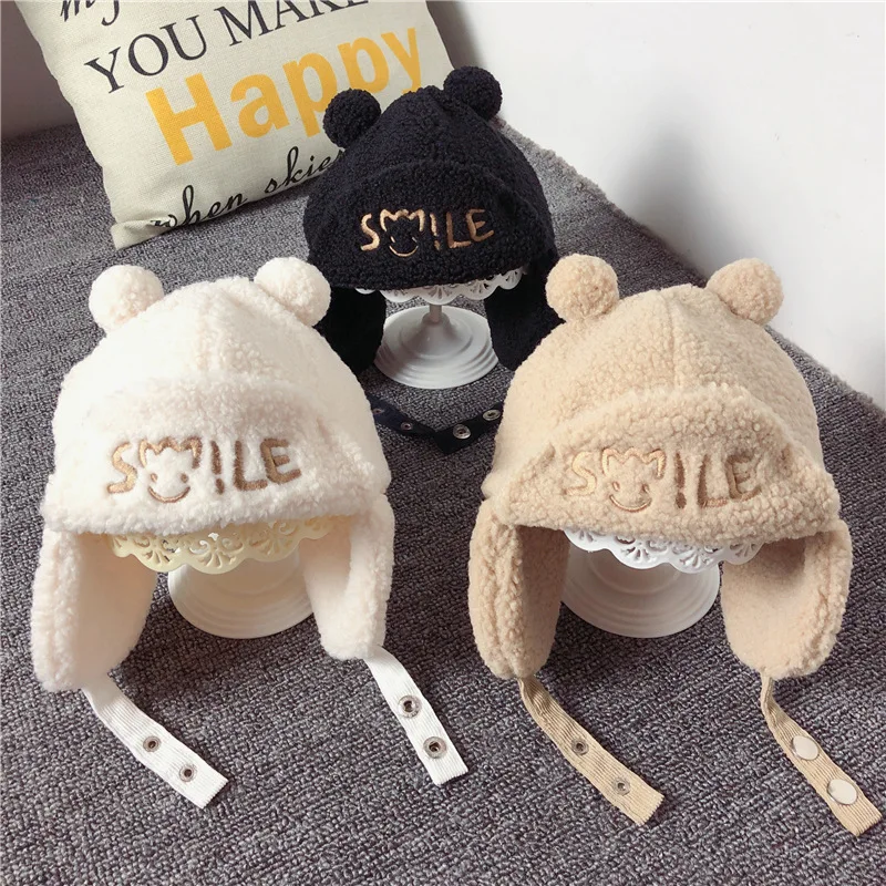 Baby Hat Children's Cap For Girls Boys Accessories Newborn Toddler Beanie Autumn Winter Kids With Ears Thick Warm | Детская одежда