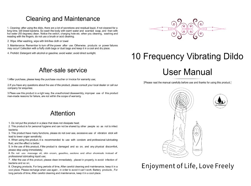 迪恩十频震动阳具-正面-英文